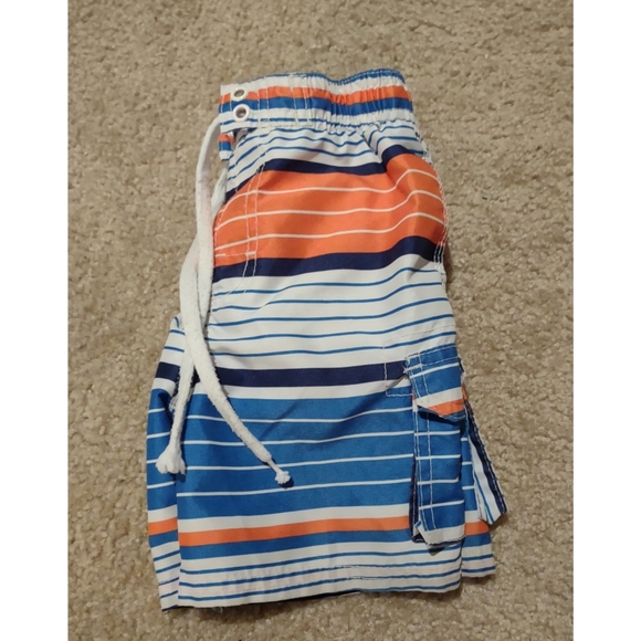 Okanu Surf Boys Striped Multi-Colored Swim Trunks 3T - Picture 2 of 3